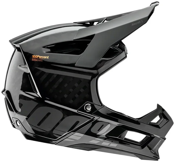 100% Aircraft 2 Full Face Helmet – Black Small