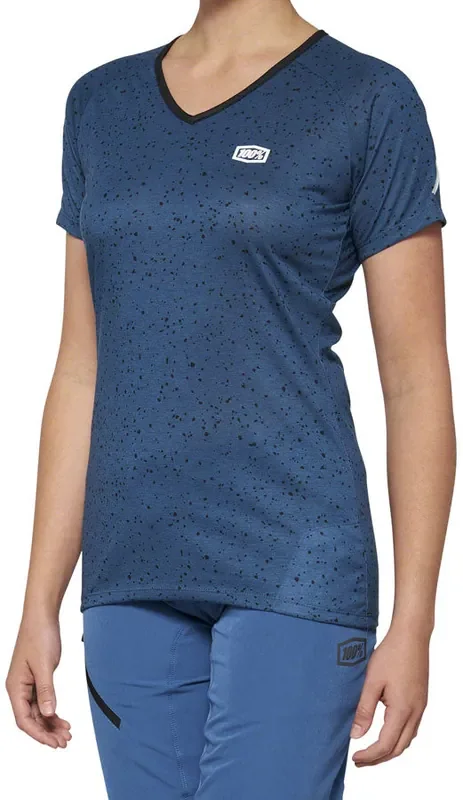 100% Airmatic Jersey – Blue Short Sleeve Womens X-Large