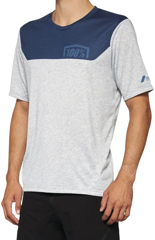 100% Airmatic Jersey – Gray/Midnight Short Sleeve Mens X-Large