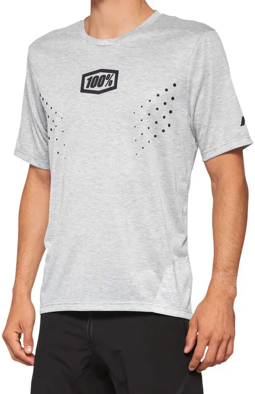 100% Airmatic Mesh Jersey – Gray Short Sleeve X-Large