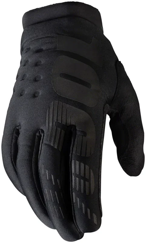 100% Brisker Gloves – Black Mens 2X-Large