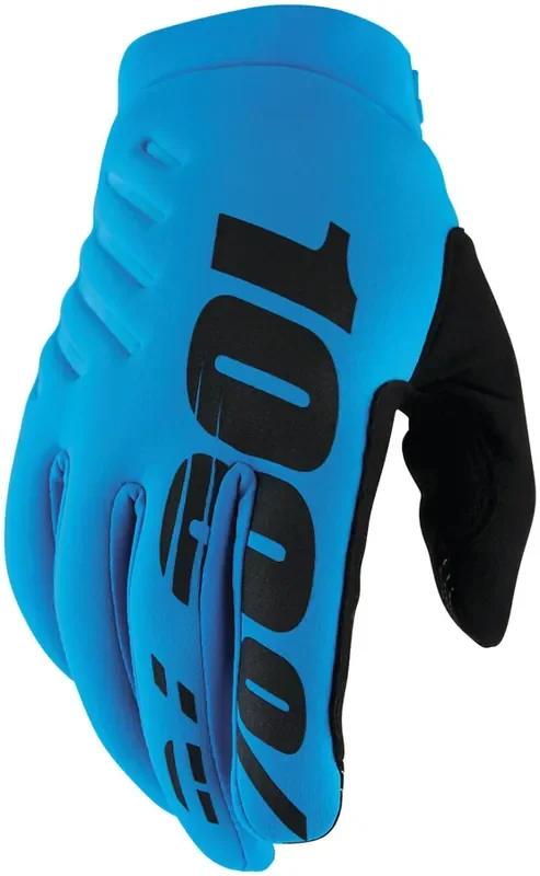 100% Brisker Gloves – Turquoise Full Finger Mens Medium