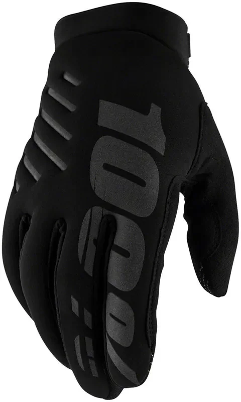 100% Brisker Youth Gloves – Black Medium