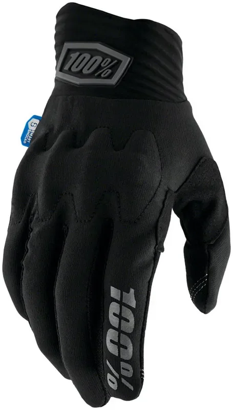 100% Cognito Smart Shock Gloves – Black Full Finger X-Large