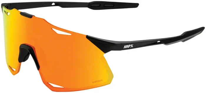 100% Hypercraft Sunglasses – Matte Black HiPER Red Multilayer Mirror Lens