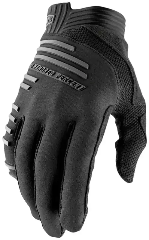 100% R-Core Gloves – Black Full Finger Mens 2X-Large