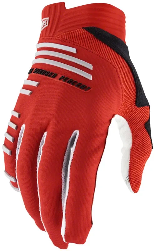 100% R-Core Gloves – Racer Red Full Finger X-Large