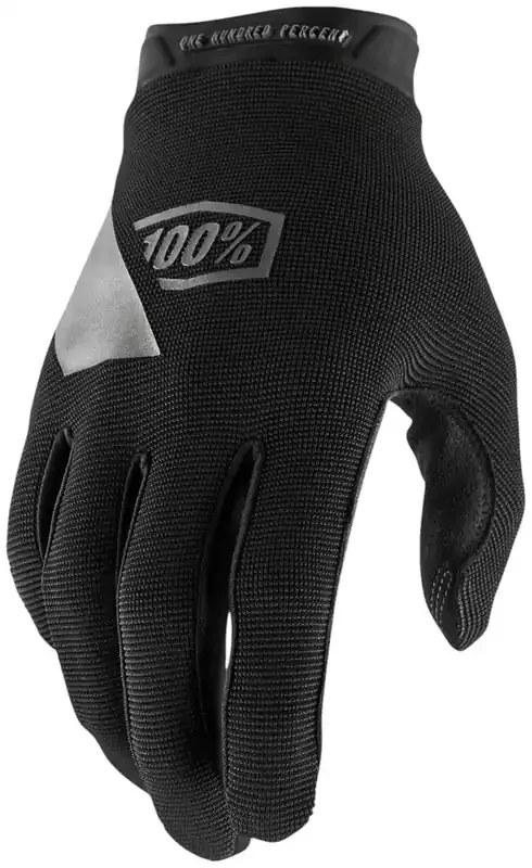100% Ridecamp Gloves – Black Full Finger Womens Medium