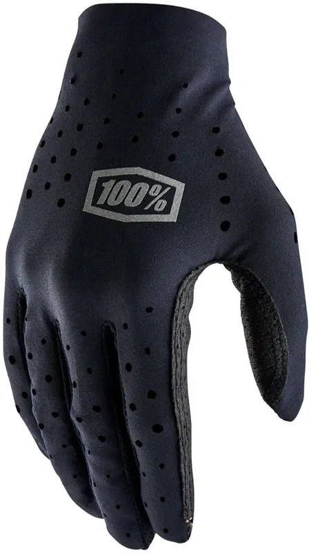 100% Sling Gloves – Black Full Finger Large