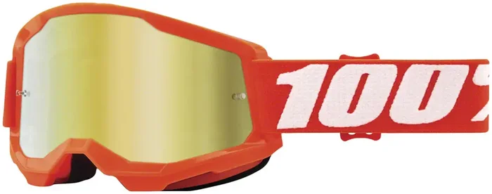 100% Strata 2 Goggles – Orange/ Mirror Gold