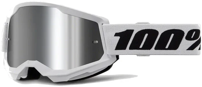 100% Strata 2 Goggles – White/Mirror