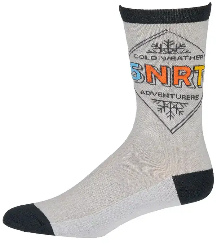 45NRTH Adventure Crew Lightweight Wool Sock – Gray/Dark Blue Medium