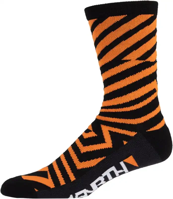 45NRTH Dazzle Midweight Wool Sock – Orange Small