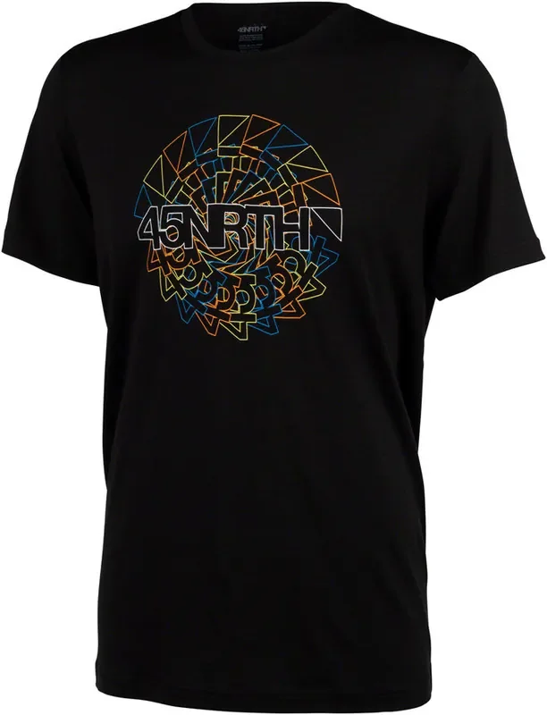 45NRTH Rune Wool T-Shirt – Unisex Black Large