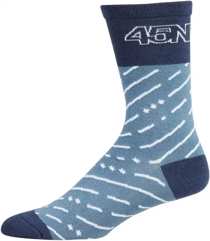 45NRTH Snow Band Lightweight Wool Sock – Light Blue/Blue Small