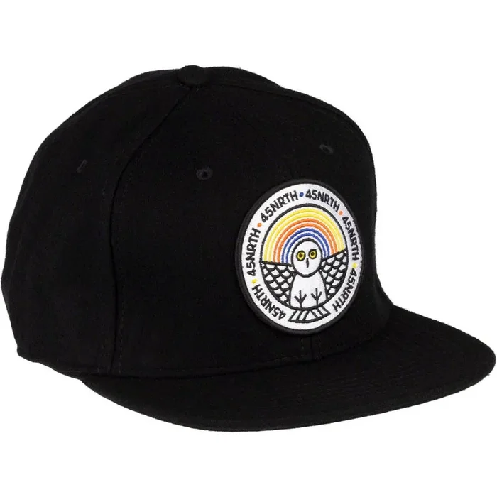 45NRTH Winter Wonder Wool Snapback Hat – Black Adjustable