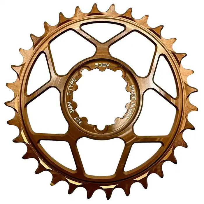 5Dev T-Type 3-Bolt Chainring 3mm Offset 32T Kash