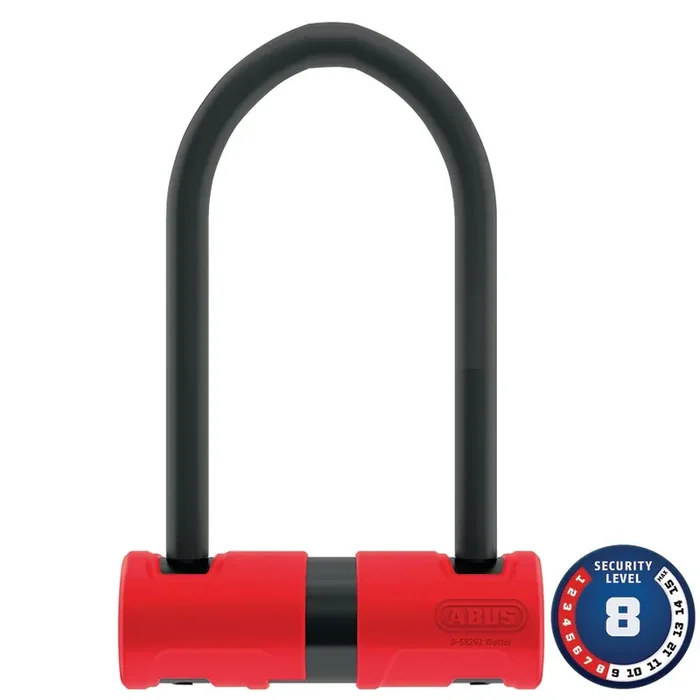 Abus 440A Alarm U-Lock – 4.2 x 6.3″ Keyed Black/Red Includes bracket