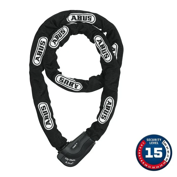 Abus Granit CityChain XPlus 1060K Chain Lock Key 10mm 170cm 5.6′ Black