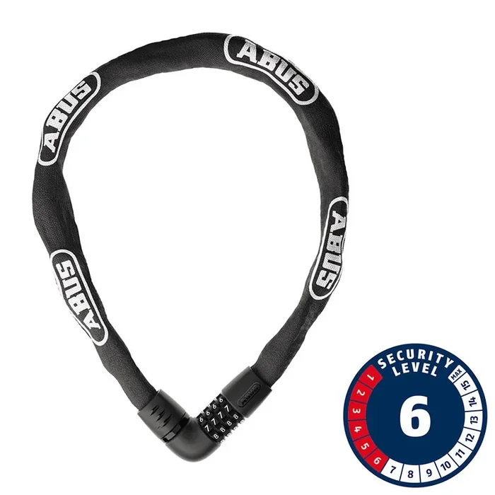 Abus Tresor 6806C Chain Lock Combination 6mm 85cm 2.8‘ Black