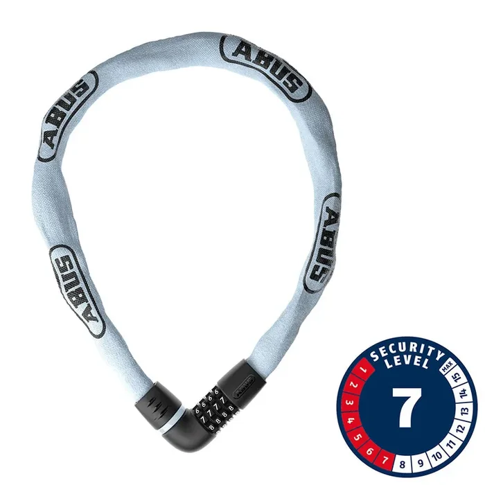 Abus Tresor 6807C Chain Lock Combination 7mm 110cm 3.6‘ Light Blue
