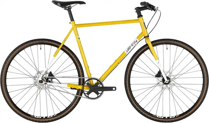 All-City Super Professional Flat Bar Single Speed Bike – 700c Steel Lemon Dab 52cm