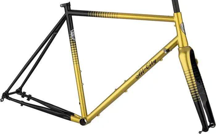 All-City Zig Zag Frameset – 700c Steel Golden Leopard 55cm