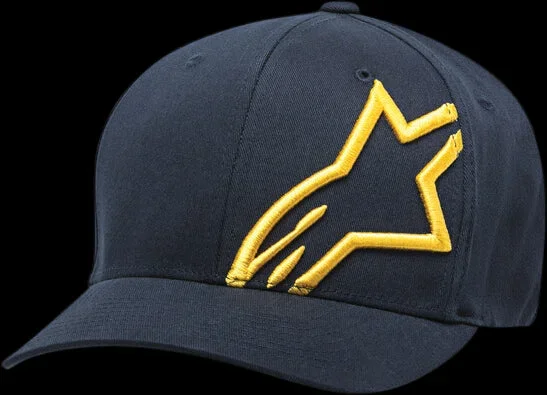 Alpinestars Corporate Shift 2 Curved Brim Hat Navy/Gold Small/Medium