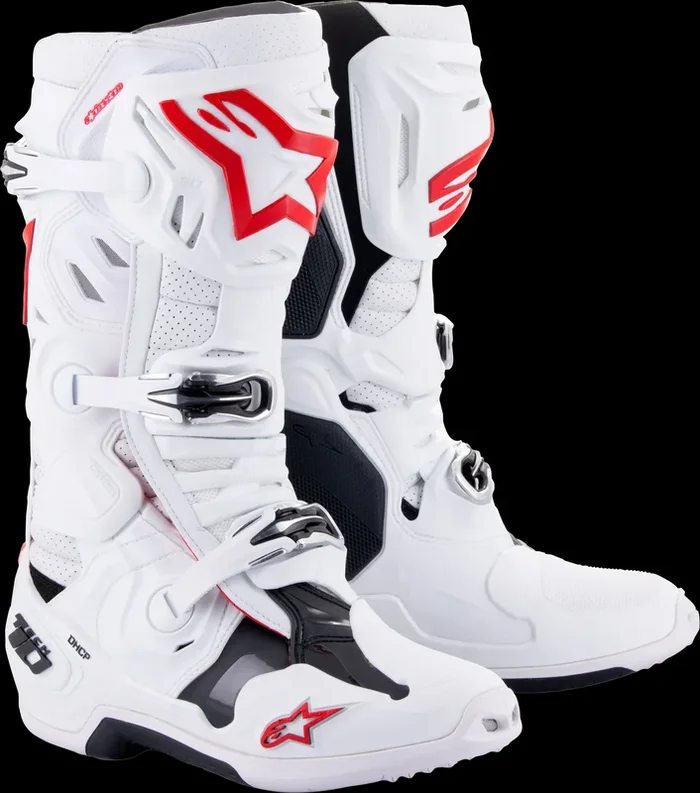 Alpinestars Tech 10 Supervent Boots White/Bright Red 10