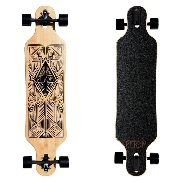 Atom 40″ Drop Through Longboard Bamboo Tiki 40004