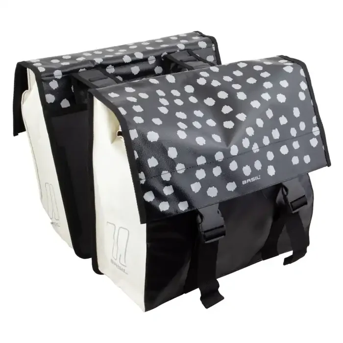 Basil Urban Load Double Pannier – 53L Black/Reflective White
