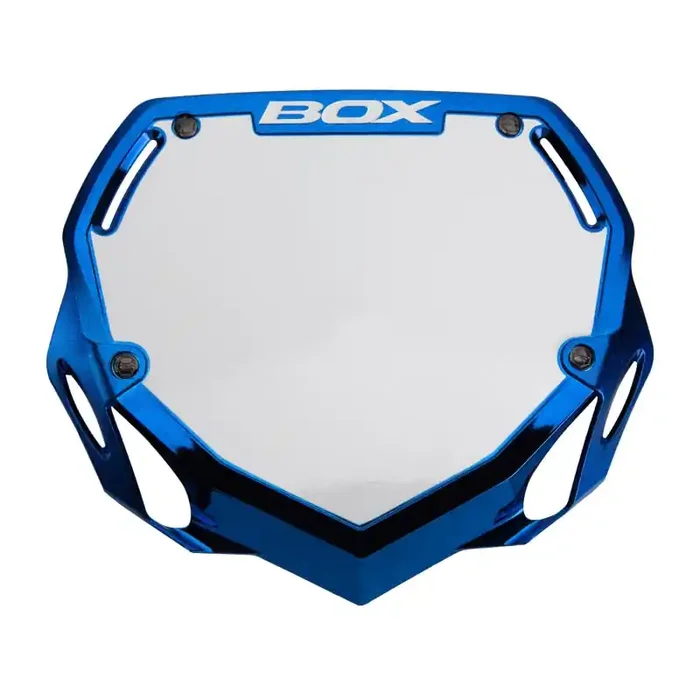 BOX Box Two Number Plate Blue Chrome – Large