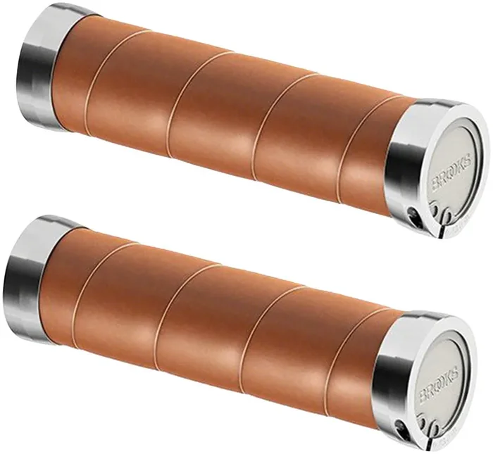 Brooks Slender Leather Grips – Honey 130/130mm