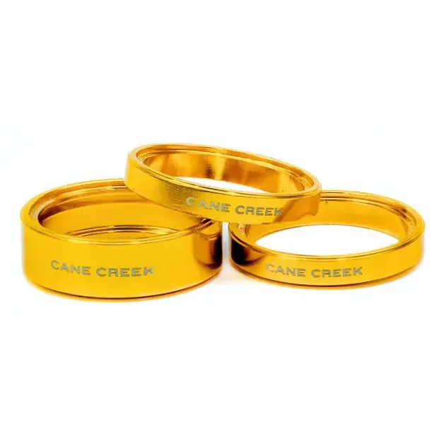 Cane Creek Interlok Chroma Studio Headset Spacer Kit – (1) 10mm (2) 5mm Gold