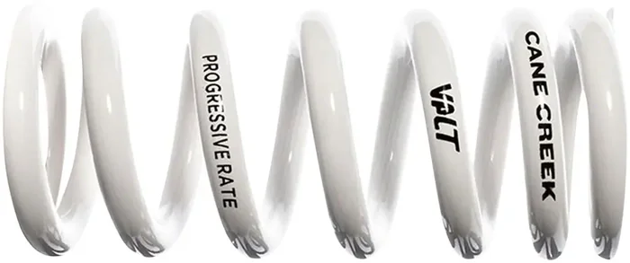 Cane Creek Progressive Rate VALT Lightweight Rear Shock Spring – 65mm x 550-670lbs White