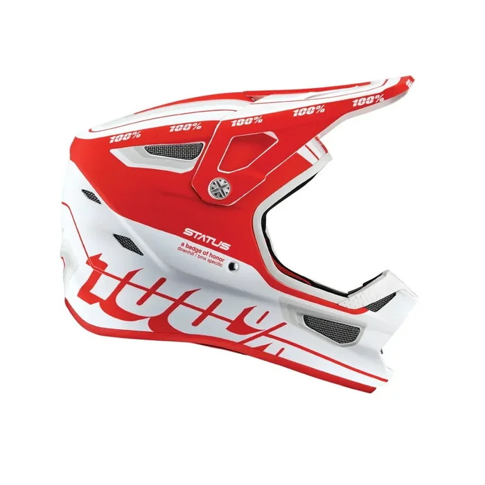Casco Full-Face 100% Status Topenga Red/White