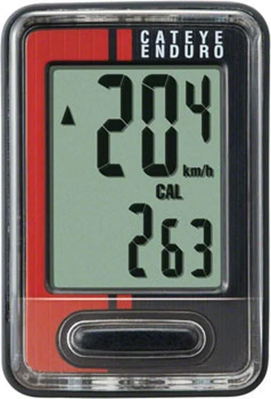 CatEye Enduro Wired Cycling Computer CC-ED400: Black/Red