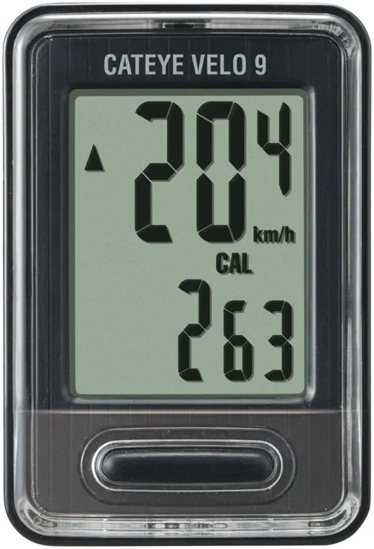 CatEye Velo 9 Bike Computer – Wired Black
