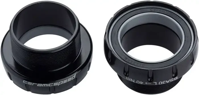 CeramicSpeed BSA30 MTB Bottom Bracket – BSA Thread 30mm Spindle Coated Races BLK