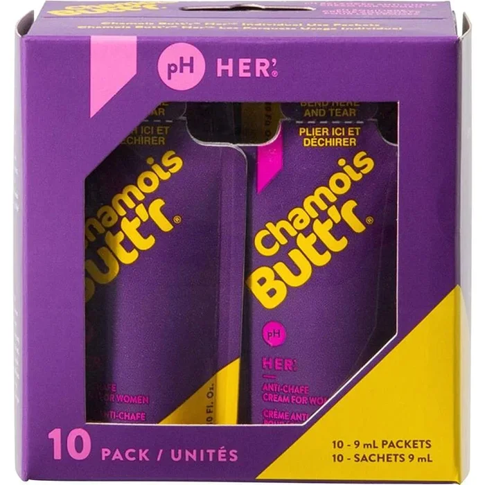 Chamois Butt’r Her’: 0.3oz Packet Box of 10