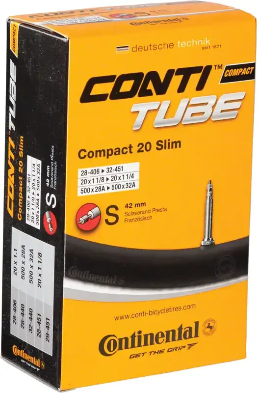 Continental Standard Tube – 20 x 1-1/8 – 1-1/4 42mm Presta Valve