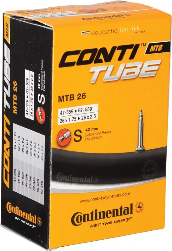 Continental Standard Tube – 26 x 1.75 – 2.5 42mm Presta Valve