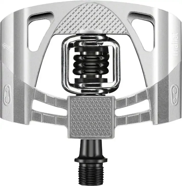 Crankbrothers Mallet 2 Pedals – Dual Sided Clipless Platform Aluminum 9/16″ Raw/Silver/BLK