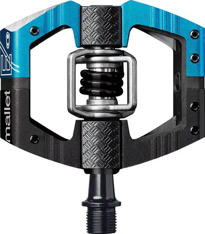 Crankbrothers Mallet Enduro Pedals – Dual Sided Clipless Platform Aluminum 9/16″ Blue/BLK Long Spindle