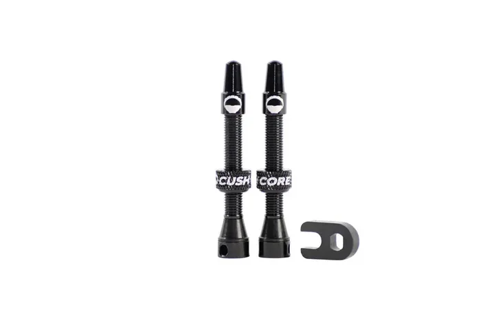 CushCore Tubeless Presta Valve Set – 44mm Black