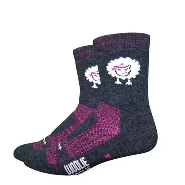 DeFeet Woolie Boolie 4″ Baaad Sheep Socks 9.5-11.5 Charcoal