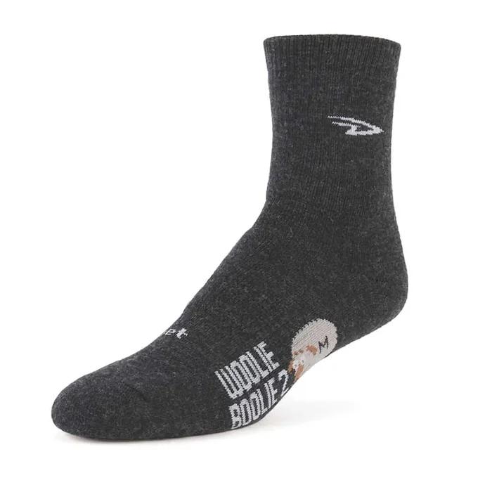 DeFeet Woolie Boolie 4″ D-Logo Socks 9.5-11.5 Charcoal