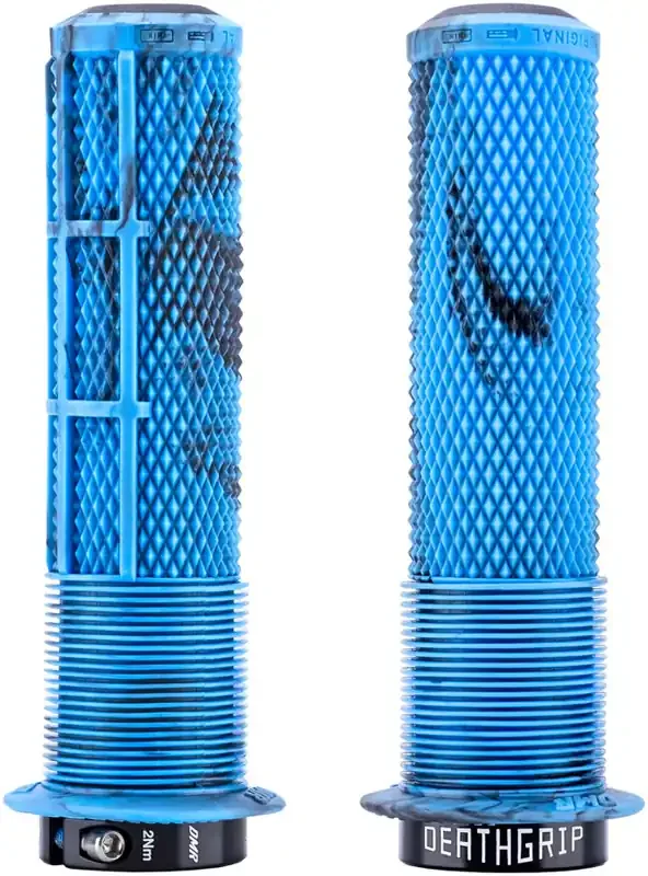 DMR DeathGrip 2 Flanged Grips – Thin Lock-On Blue Mable