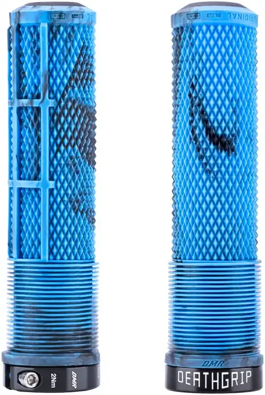DMR DeathGrip 2 Flangeless Grips – Thin Lock-On Blue Mable