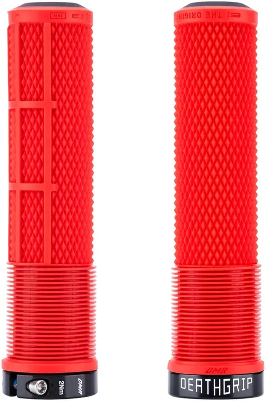 DMR DeathGrip 2 Flangeless Grips – Thin Lock-On Red